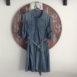 Merona Women’s Denim belted dress